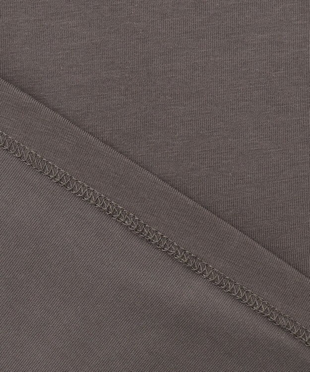 ANY L 【吸水速乾/シワになりにくい/アンチピリング】バックフレアフレンチスリーブカットソー ブラウン