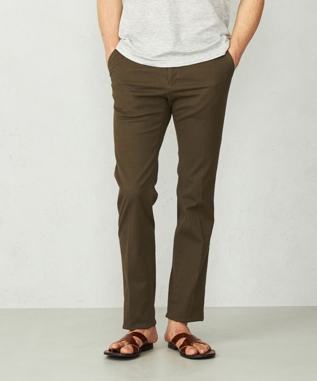 JOSEPH ABBOUD 【オーガニックコットン】ハイパワーカルゼ パンツ キャメル系