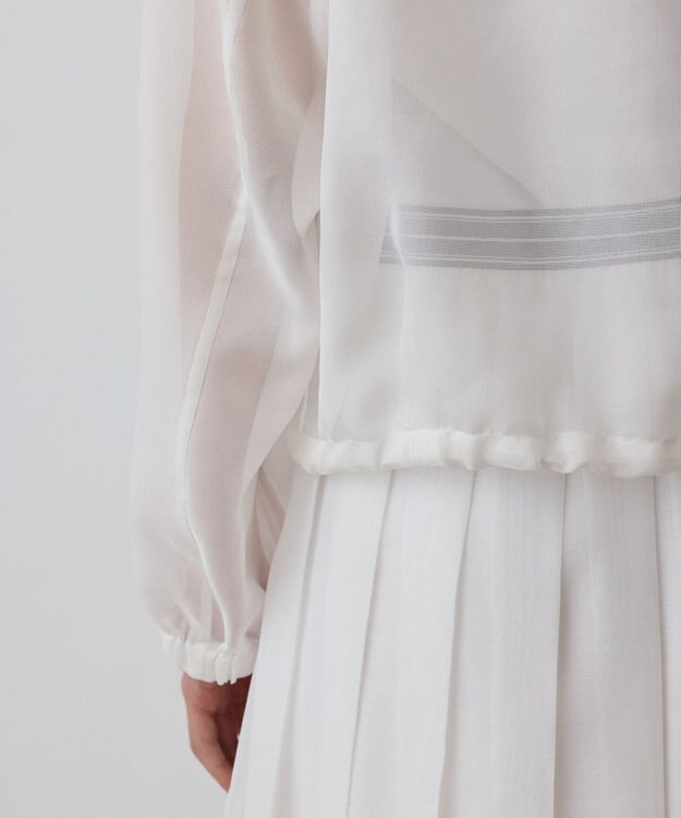 GRACE CONTINENTAL ブライトメッシュブルゾン ホワイト