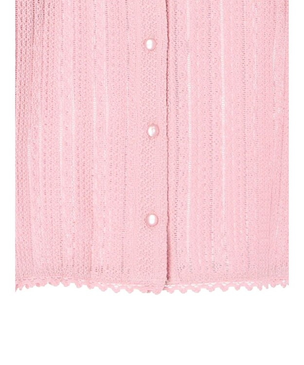 earth music&ecology コンパクトレースカーディガン White