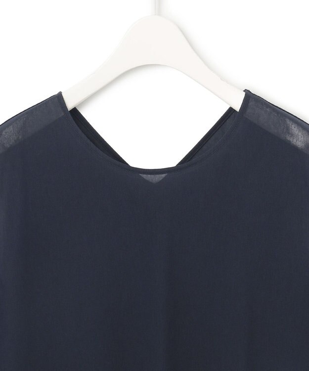 ICB 【洗える・接触冷感・UVケア】３WAYセットブラウス ネイビー系