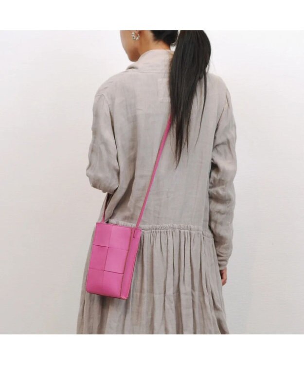 UNBILLION ペルケ perche / イントレチャート姫路レザーショルダー ピンク