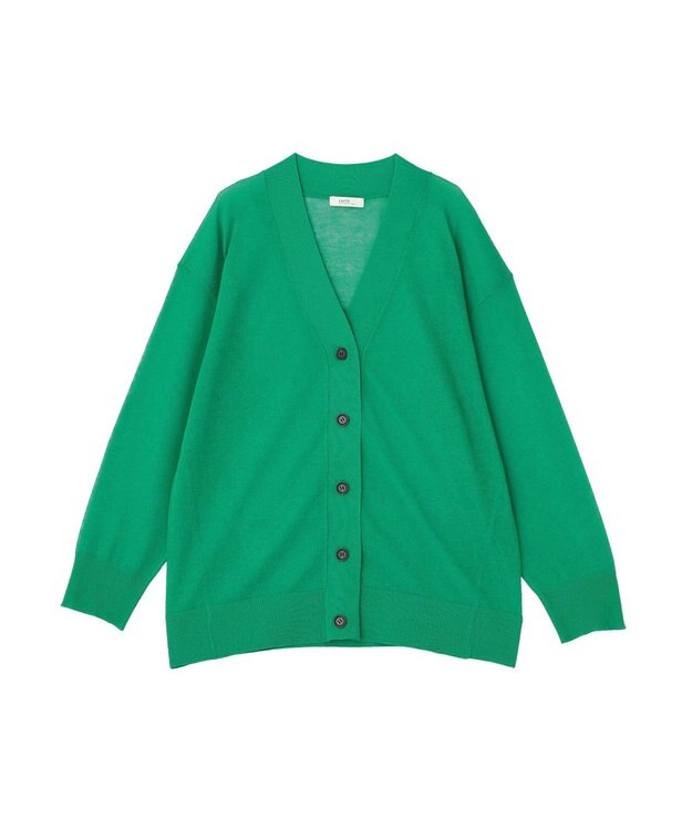 earth music&ecology シアーＶネックカーディガン Green