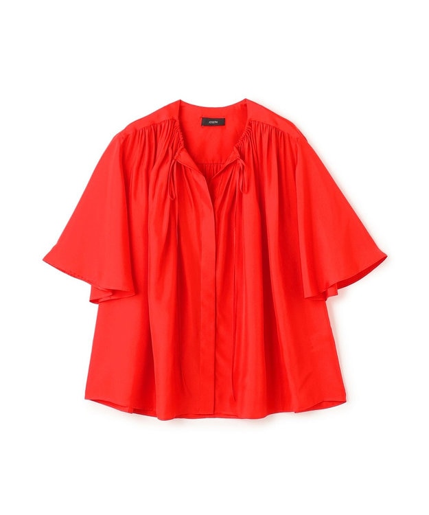 JOSEPH ハボタイ　ボタンアップブラウス Crimson
