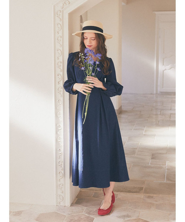 Maison de FLEUR デニムワンピース Navy