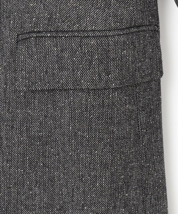 ICB ミックスヤーンツイード ノーカラージャケット グレー系7