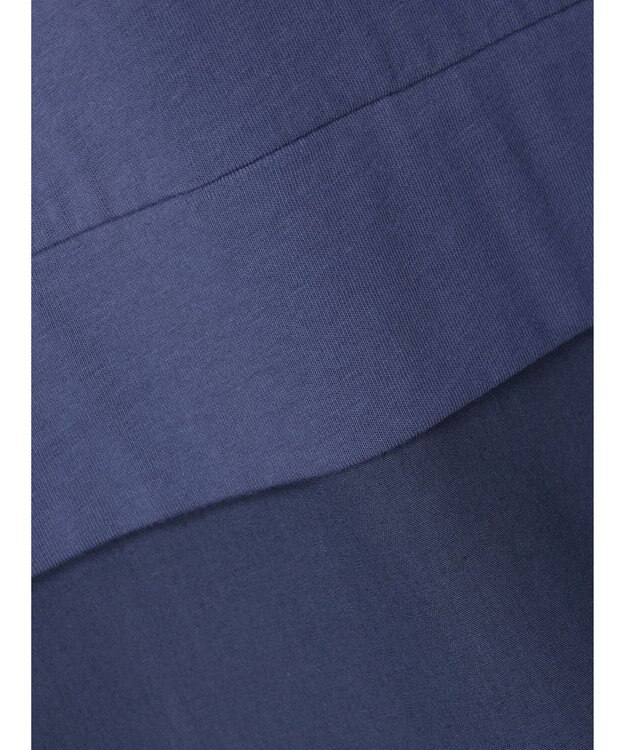 Green Parks 布帛レイヤー半袖チュニック Blue