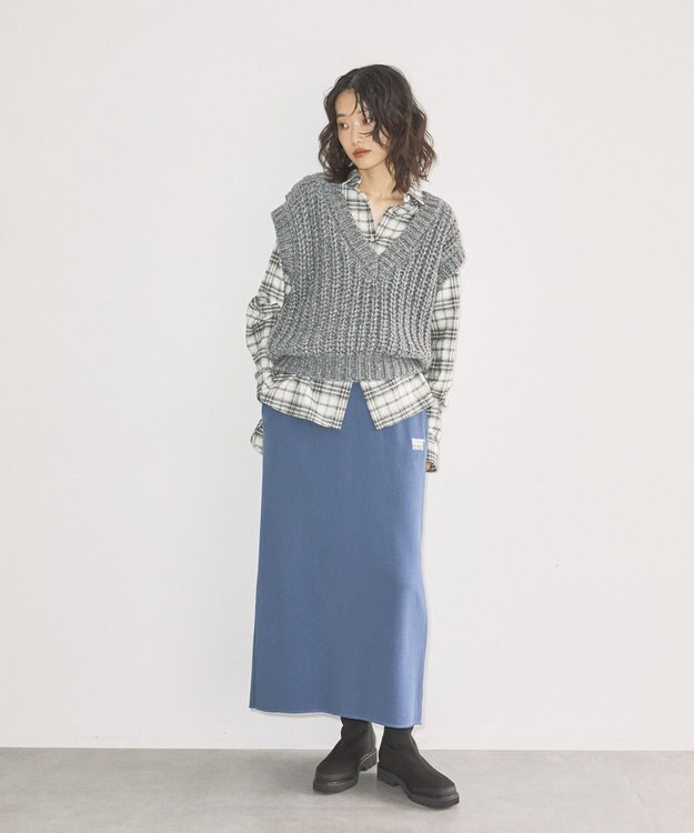 AMERICAN HOLIC Discus 裏毛スカート Blue