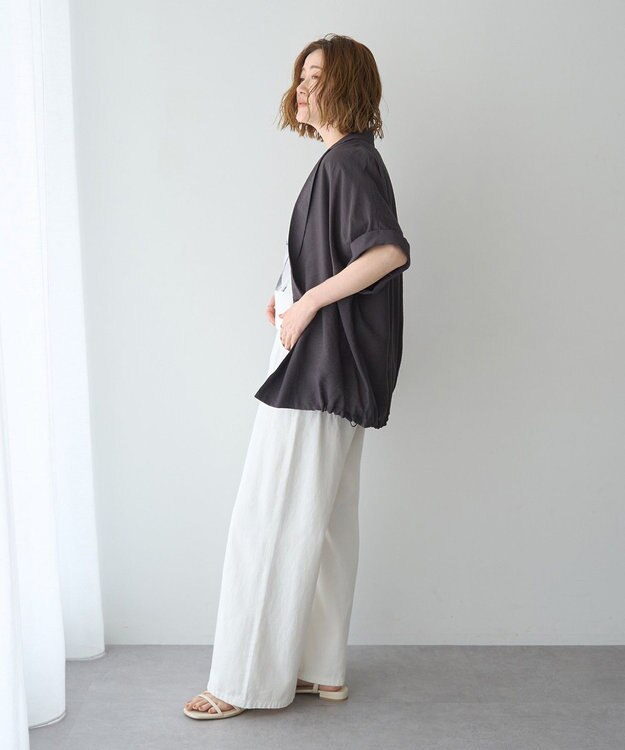 YECCA VECCA ハーフスリーブライトジャケット Charcoal Gray