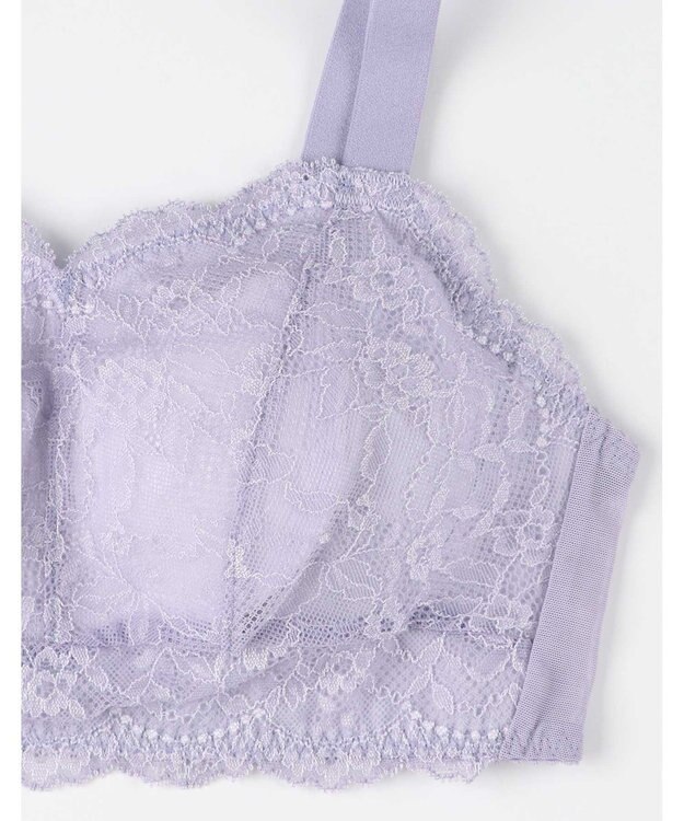 AMPHI ナイトブラ 眠っている間もバストをサポート 夜用ブラ 昼夜問わず使用可能 【ナイトアップブラ レーシィ】 ノンワイヤー ブラ ブラジャー LWF164 アンフィ／ワコール パープル