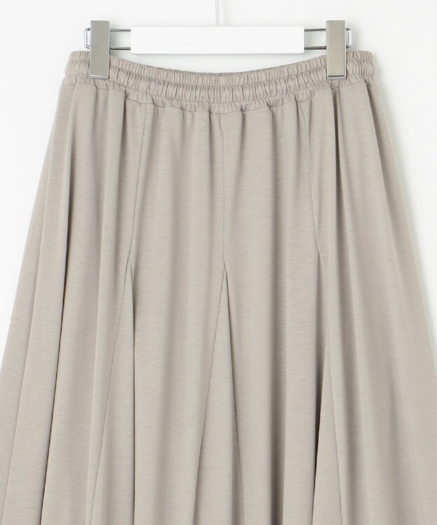 J.PRESS LADIES S 【洗える】ジャージー フレアースカート ベージュ系