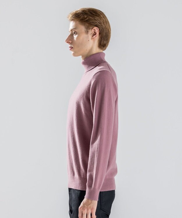 JOSEPH HOMME ピュアカシミヤ　タートルネックニット ピンク系