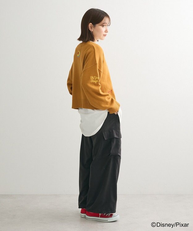 Green Parks トイストーリー／ワッペンショート丈カーディガン Brown