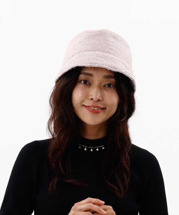 AURORA 【 LANVIN en Bleu （ランバン オン ブルー）】フィルムジャガード横ハギバケットハット ピンク