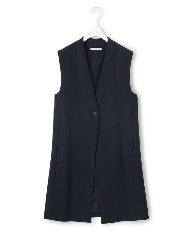 ICB L 【UVケア・接触冷感・速乾・防シワ・洗える】 FluidBackSatin ジレ ネイビー系