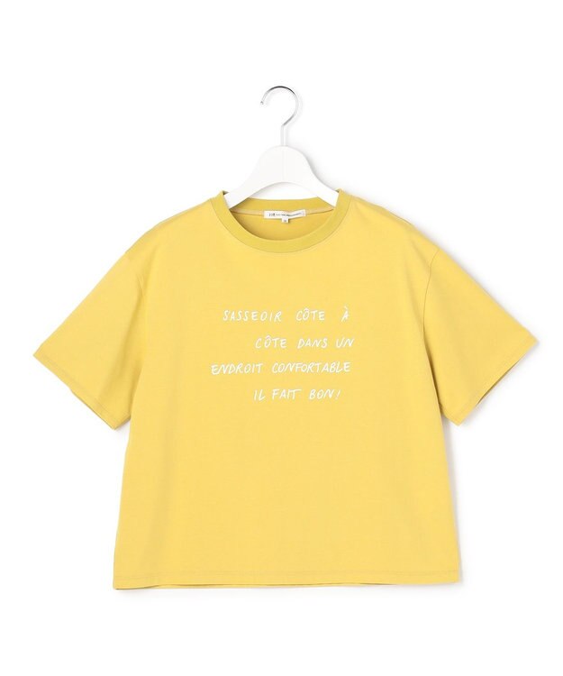 23区 S 【先行予約】リラクシーシルエット メッセージ ロゴTシャツ ライトイエロー系
