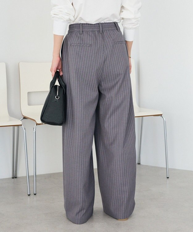 CRAFT STANDARD BOUTIQUE ストライプタックカーブパンツ Stripe Gray
