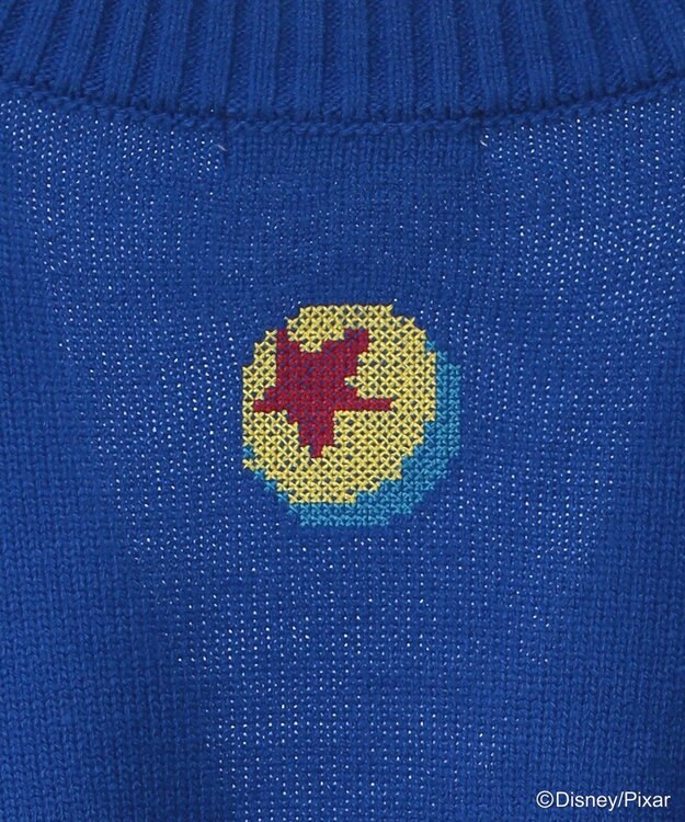 Green Parks トイストーリー／ワッペンショート丈カーディガン Blue