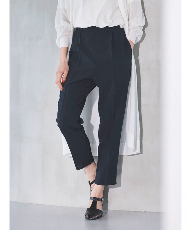 Green Parks 接触冷感　テーパードパンツ Dark Navy