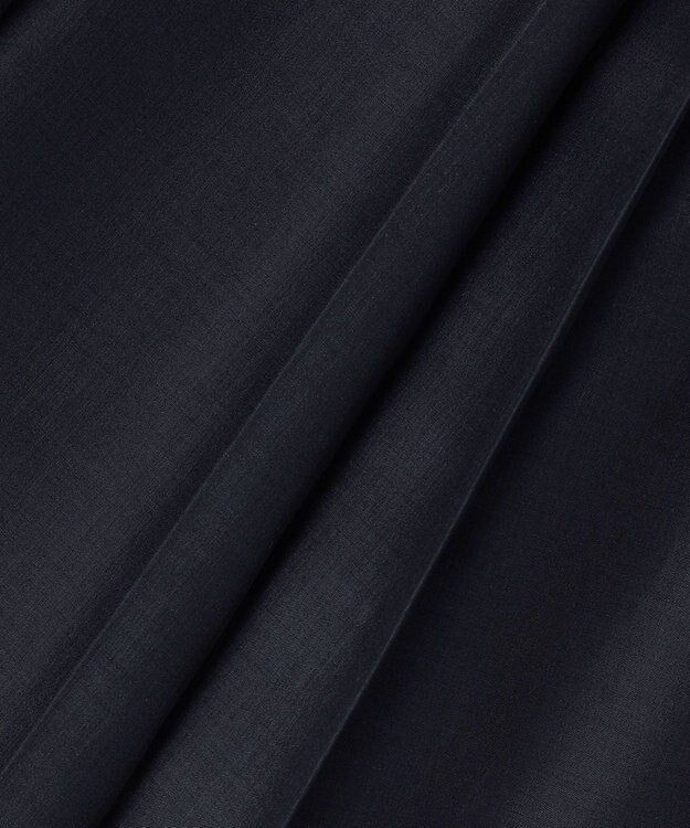 J.PRESS LADIES L エアリースパンボイル プリーツ スカート ネイビー系