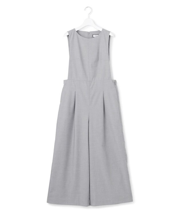 J.PRESS YORK STREET 【WOMEN】ポリエステルレーヨンツイル オールインワン ライトグレー系