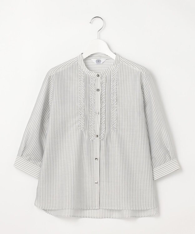 J.PRESS LADIES シアーピンストライプ カットソー オフベース系