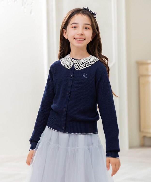 wakatako.c 美品 ムーンレイカーズ カーディガン XL ネイビー 110-140㎝】クラシック カーディガン / 組曲 KIDS