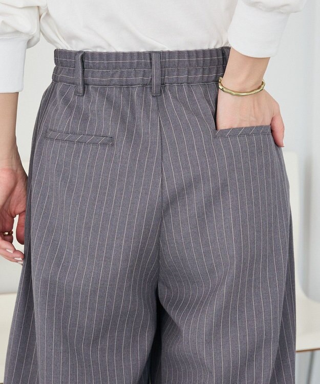CRAFT STANDARD BOUTIQUE ストライプタックカーブパンツ Stripe Gray