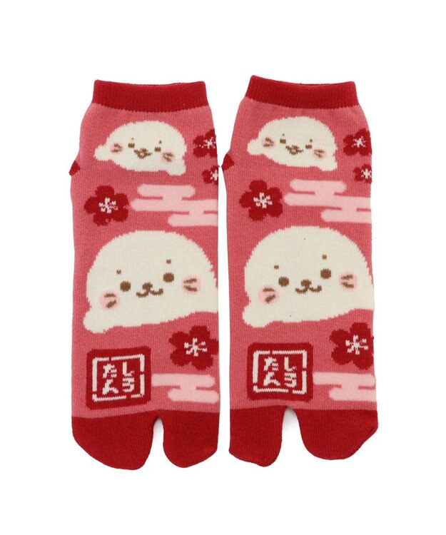 Mother garden しろたん 足袋ソックス 《赤 21cm~24cm /紺 25cm~27cm》　【単品】 赤