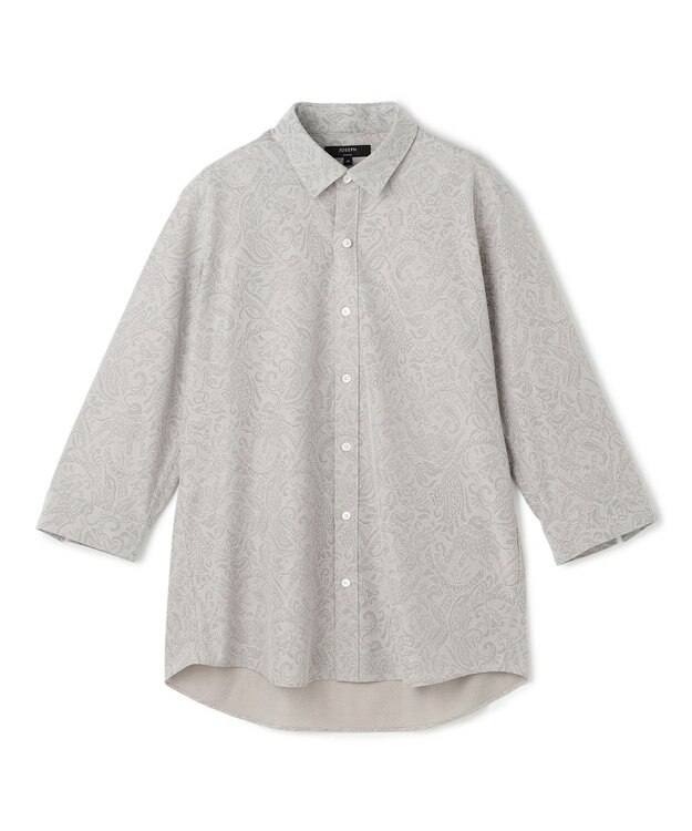 JOSEPH HOMME 【新柄】ヨシタレース　7分袖レギュラーカラーシャツ ライトグレー系