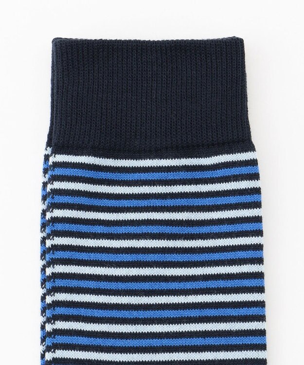 J.PRESS MEN 【カジュアル】ボーダーソックス ネイビー系