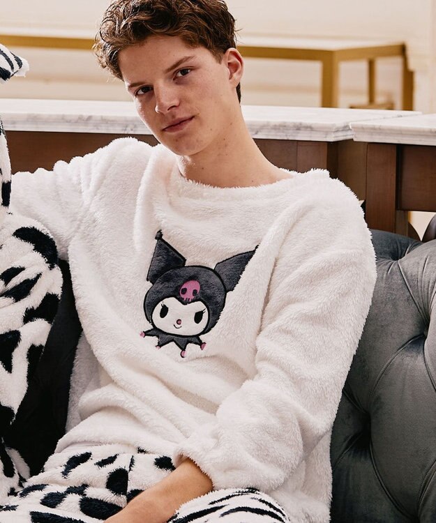 San-ai Resort（三愛水着楽園） 【SALE】【UNISEX】温活にもぴったり！クロミペアルームウェアセット 【northerly】【サンリオキャラクターズ×San-ai Resortコラボ】 ホワイト