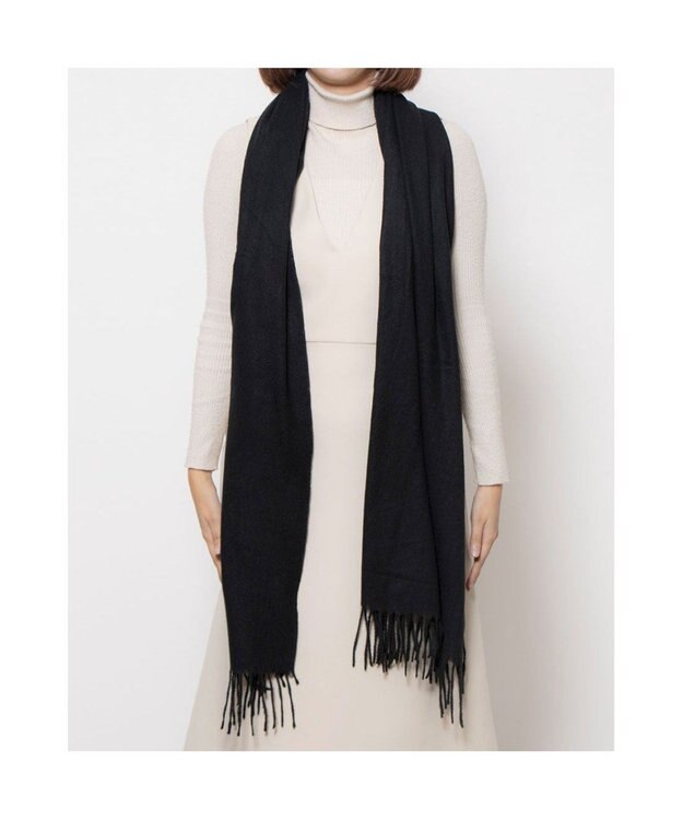 UNBILLION カシュネ cache nez / ツイル無地ストール ブラック