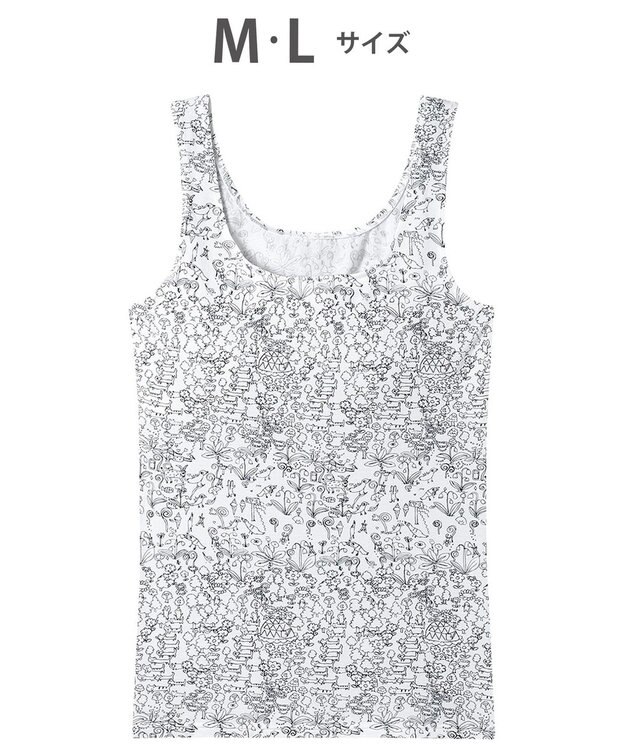 tsumori chisato SLEEP ツモリチサト インナー ノースリーブ タンクトップ ベア天竺素材(身生地) パッド付 レディース UCX410 /ワコール アイボリー