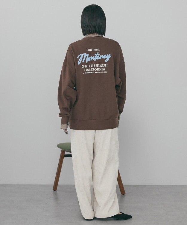 AMERICAN HOLIC サガラ刺繍裏毛プルオーバー Brown