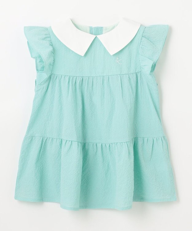 組曲 KIDS 【150-160㎝】ティアード チュニック ターコイズブルー