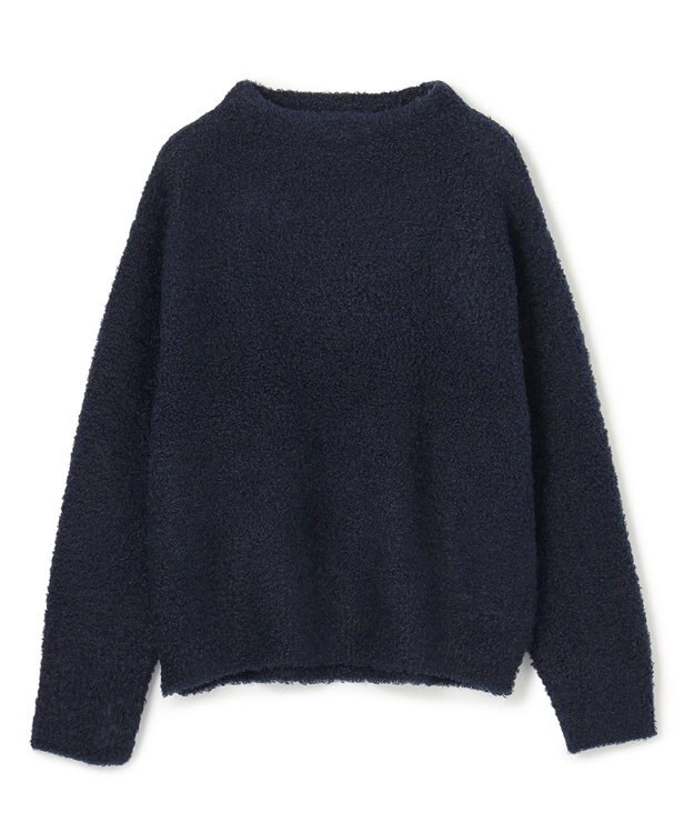 UNFILO プードルニット ボトルネック ネイビー