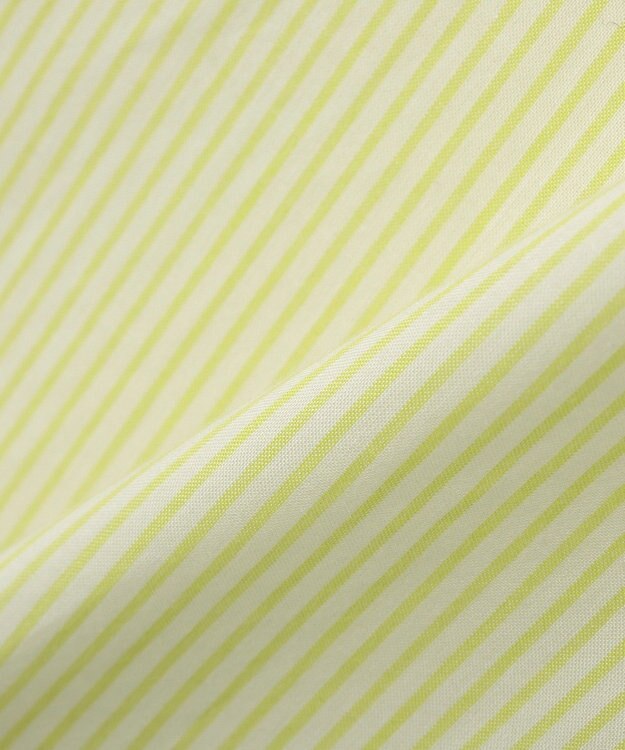 Green Parks ＵＶカットシャツワンピース Stripe Yellow