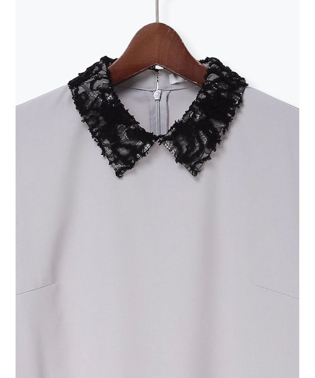 Te chichi レースカラーブラウス グレー