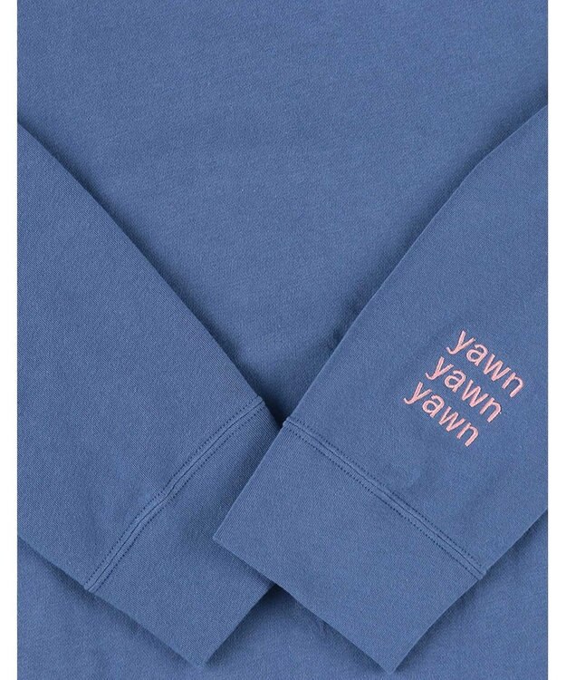 une nana cool 【綿混】あくびのお嬢さんの裏毛フーディーパジャマ ブルー