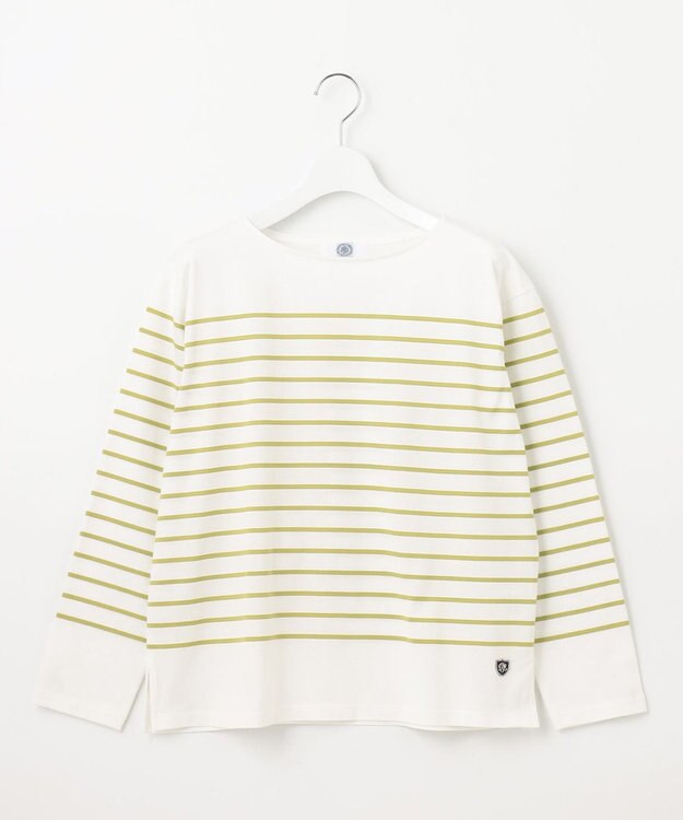 J.PRESS LADIES 【洗える】バスクボーダー カットソー ピスタチオ系1