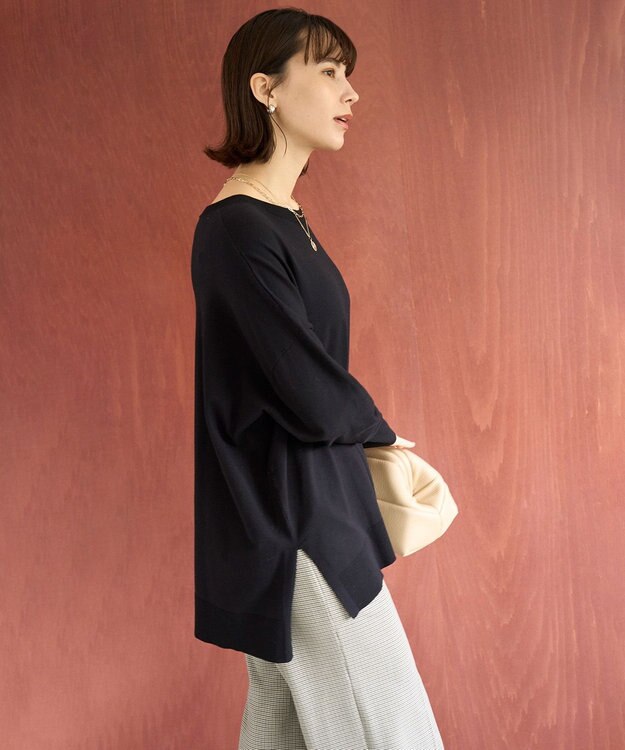 UNFILO マイビューティニット クルーネック ブラック