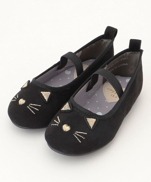 ANY KIDS アニマル パンプス ブラック