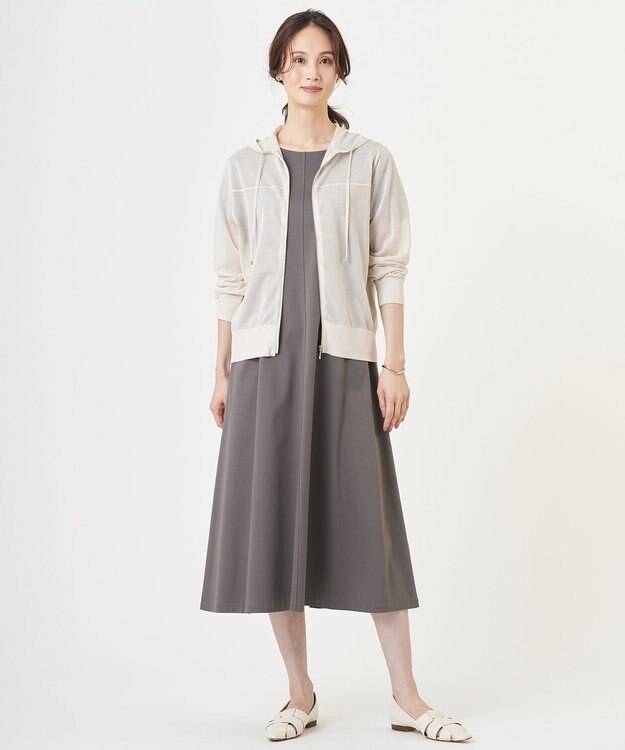 J.PRESS LADIES S コットンスムース ワンピース モカ系