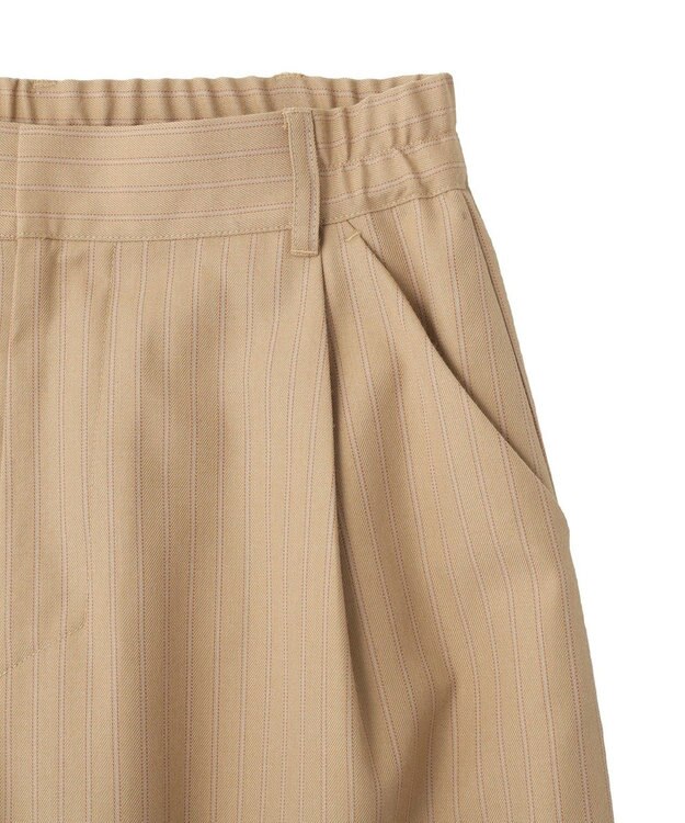 CRAFT STANDARD BOUTIQUE ストライプタックカーブパンツ Stripe Beige