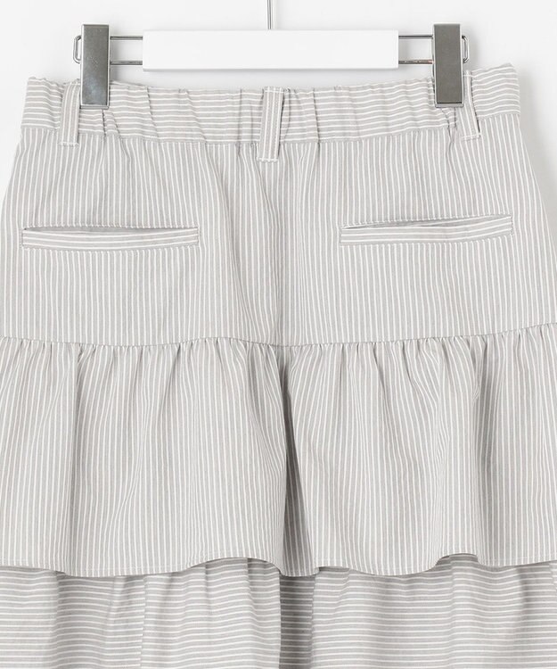 23区GOLF 【WOMEN】【23Fondation/WEB&一部店舗限定】ティアード スカート ライトグレー系2