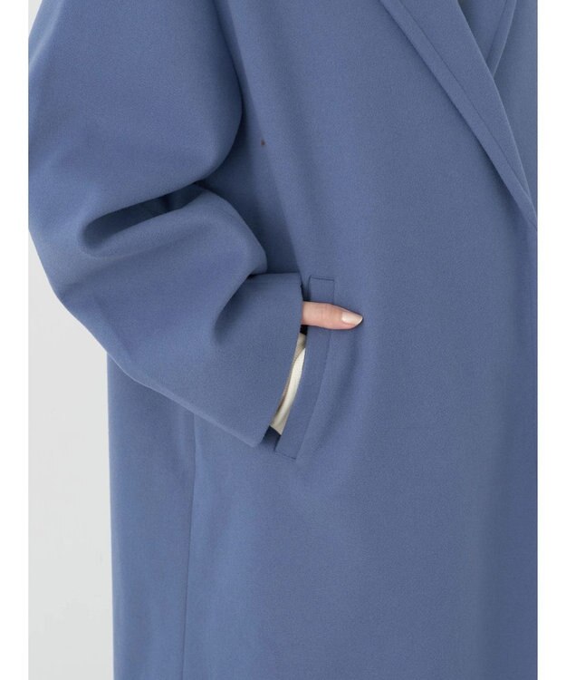 earth music&ecology チェスターコート（無地） Blue