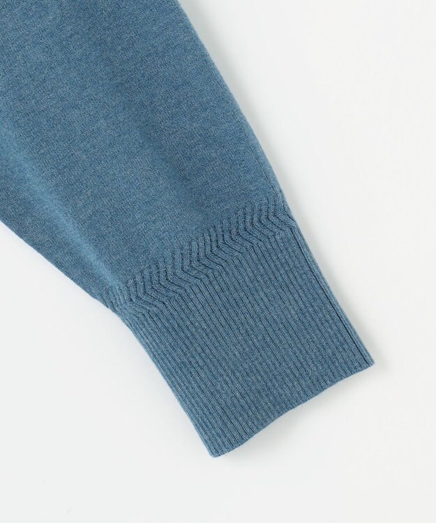 JOSEPH ABBOUD 【チクチクしない/イージーケア/3シーズン対応/サスティナブル】SNOWY  スタンドジップカーディガン ターコイズブルー系