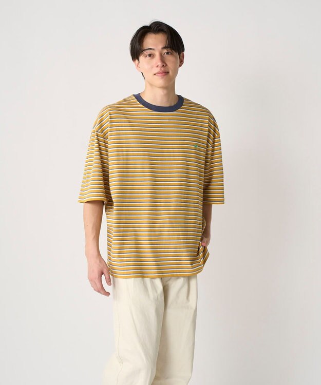 OP／FILA 【Kappa】ウェルネスクラブボーダーTシャツ イエロー