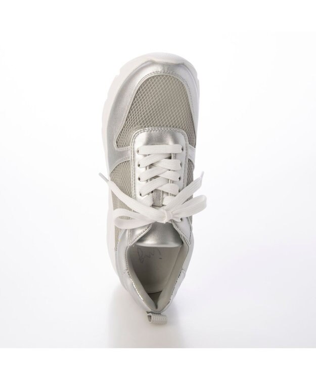ing <ing>【WEB限定】厚底メッシュスニーカー シルバー